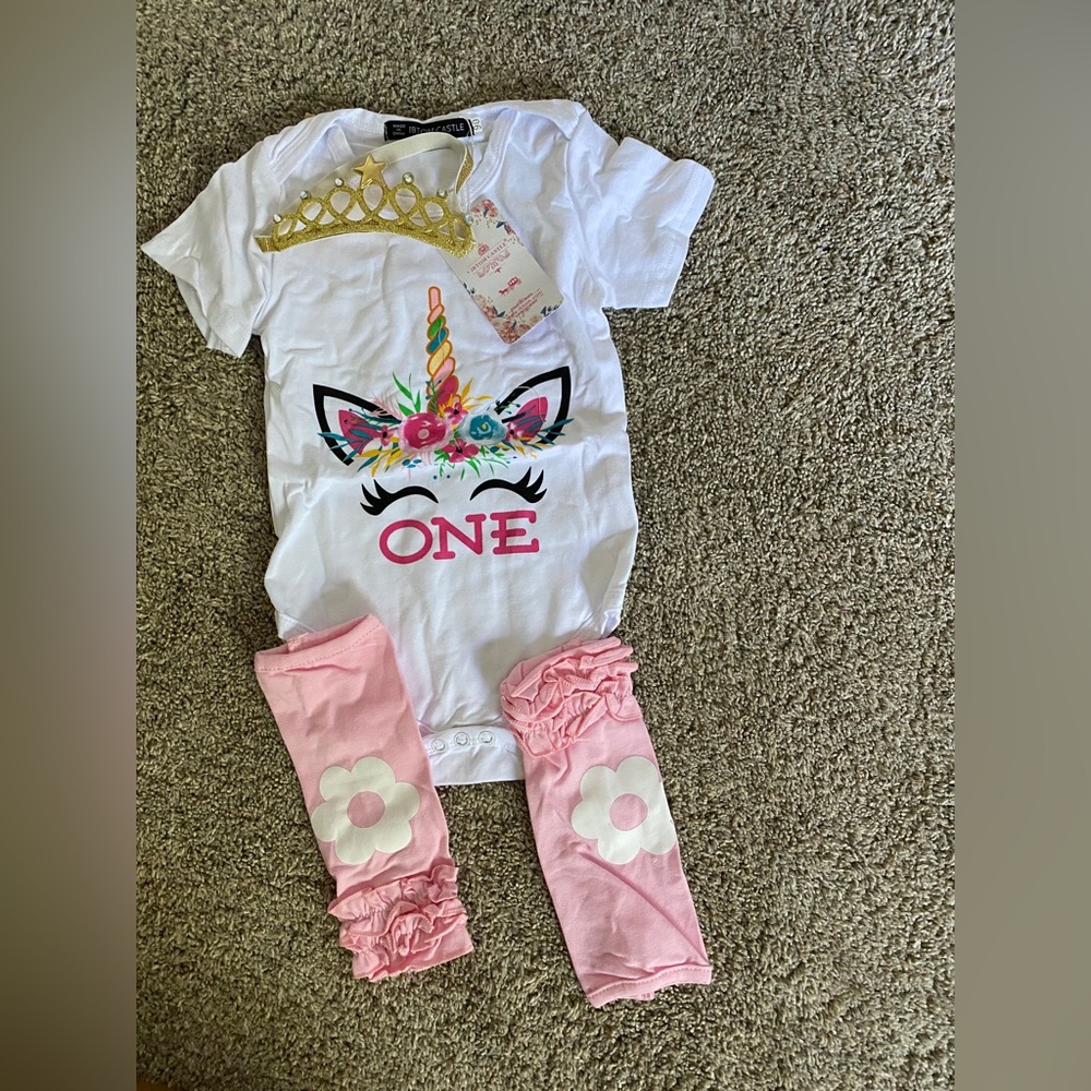 Size 12m outfit for babies first birthday- Nwt